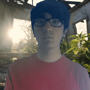 Young Man In Red Shirt GIF