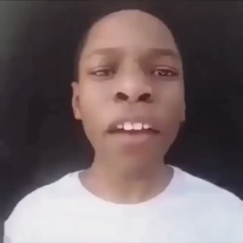 Young Man In White Shirt Making Funny Face GIF