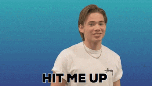 Young Man in White Stussy T-Shirt Says Hit Me Up