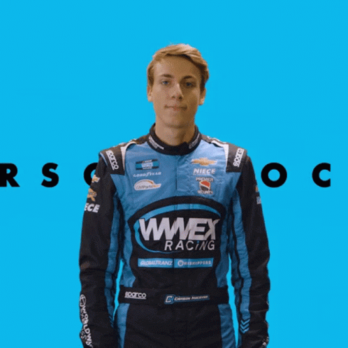 Young Man In WweX Racing Jacket GIF