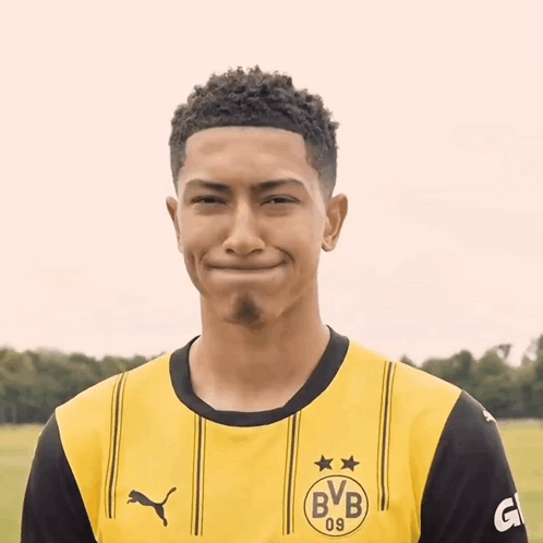 Young Man in Yellow Jersey with BVB