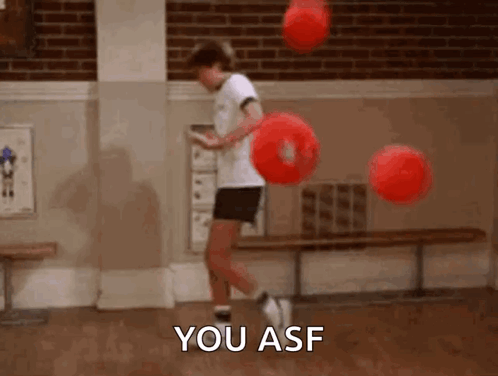 Young Man Juggling Red Balls You ASF
