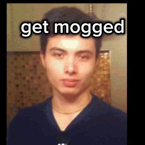 Young Man Looking At Camera Get Mogged GIF