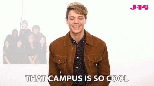 Young Man Saying Campus Is So Cool GIF