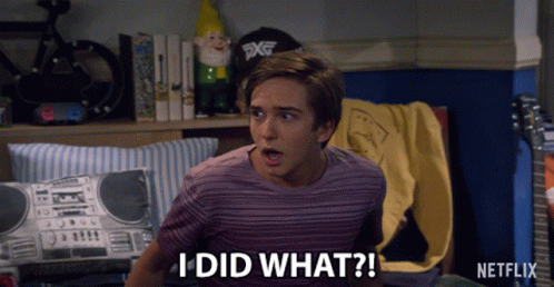 Young Man Saying I Did What In Front Of Netflix Ad GIF