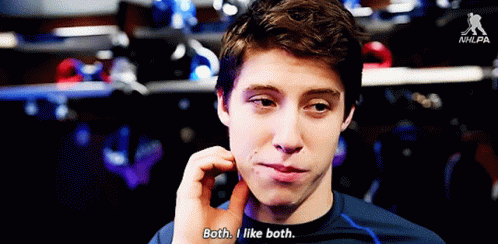 Young Man Saying I Like Both GIF