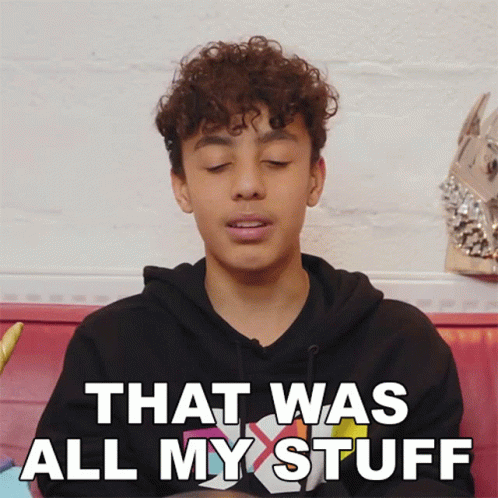 Young Man Saying That Was All My Stuff GIF