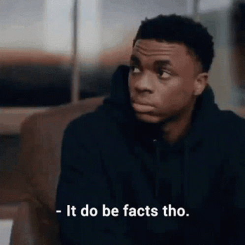 Young Man Sitting In Chair Saying It Do Be Facts GIF