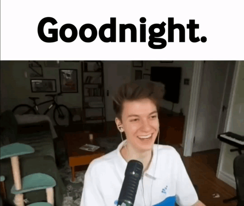 Young Man Smiling At Microphone Goodnight GIF