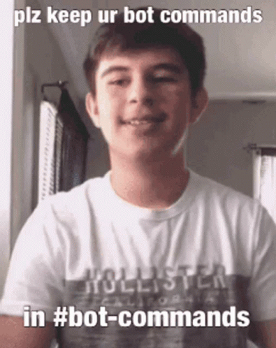 Young Man Smiling Saying Keep Bot Commands GIF