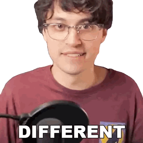 Young Man Wearing Glasses and Maroon Different Shirt