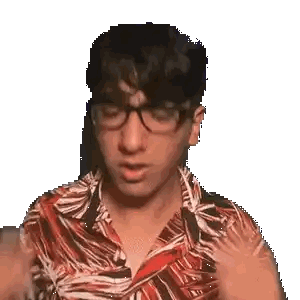 Young Man Wearing Glasses and Striped Shirt