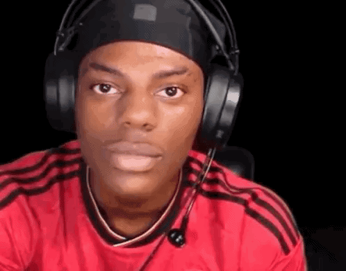 Young Man Wearing Headphones and Headband