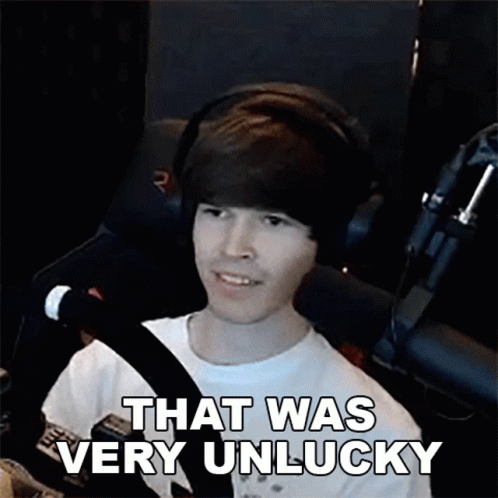 Young Man Wearing Headphones Saying That Was Very Unlucky