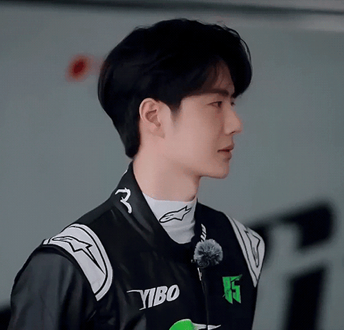 Young Man Wearing Yibo Jacket GIF