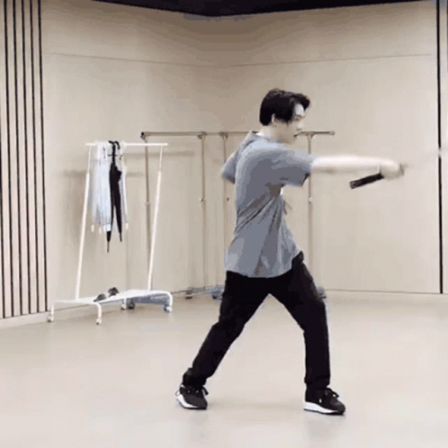 Young Man With A Great Sword Skill GIF