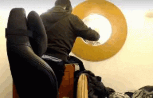 Young Man With Curly Hair Hugging Woman GIF