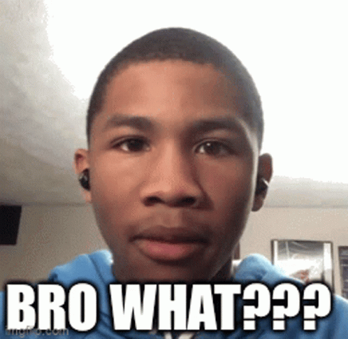 Young Man With Earbuds Saying Bro What