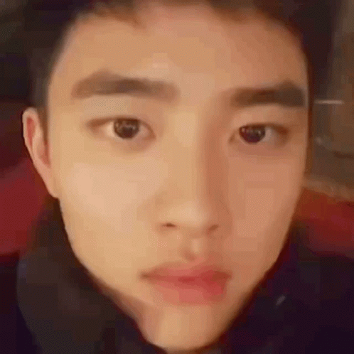 Young Man With Eyes Closed And Mouth Open GIF