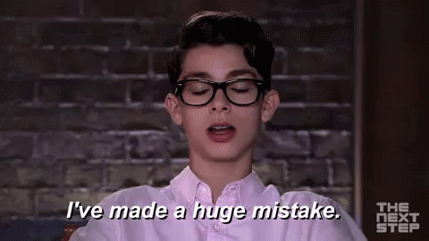 Young Man With Glasses Says I've Made a Huge Mistake