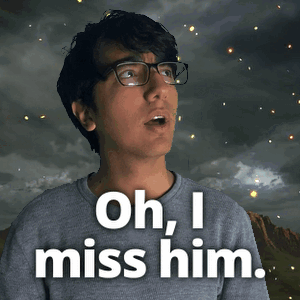 Young Man With Glasses Says Oh I Miss Him GIF