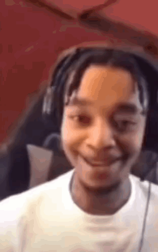 Young Man With Headphones Funny Face GIF