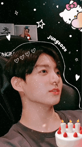 Young Man With Jungkook Written on Head