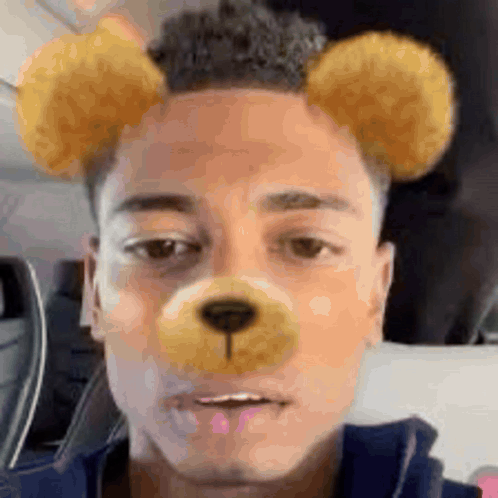 Young Man With Teddy Bear Mask