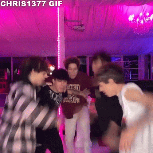 Young Men Dancing Together