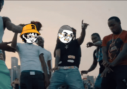 Young Men Dancing with Yellow Hat