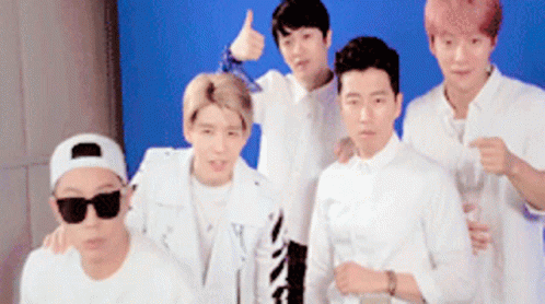 Young Men Posing Thumbs Up Sunglasses GIF