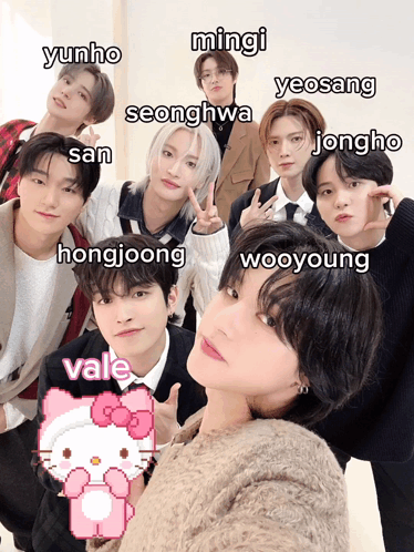 Young Men Posing With Names
