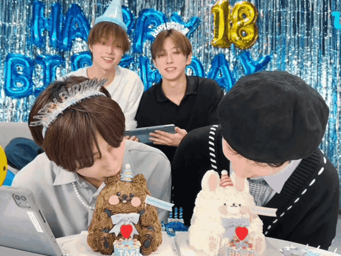 Young Men With Happy 18Th Birthday Balloons GIF