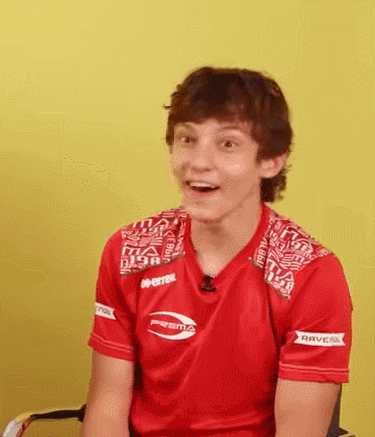 Young Red Shirt Man Making Funny Face