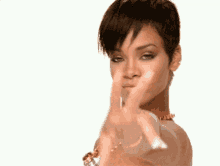 Young Rihanna Luring Someone GIF