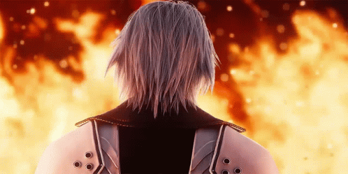 Young Sephiroth Turned To His Back GIF