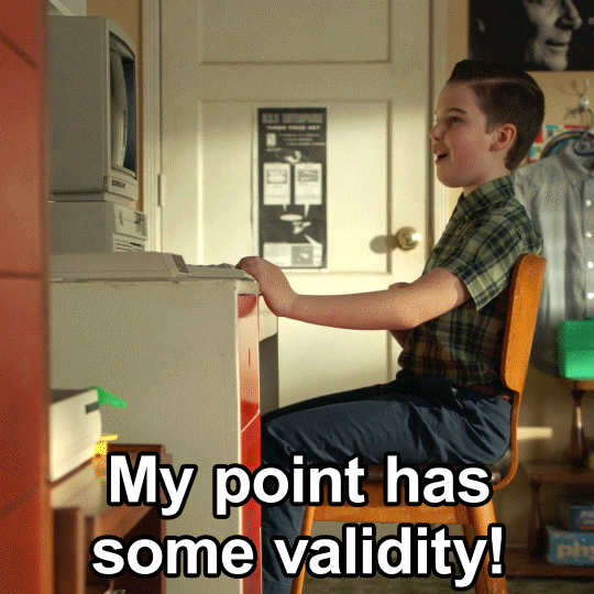 Young Sheldon My Point Is Valid GIF