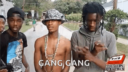 Young Thug Gang Hand Gesture GIF
