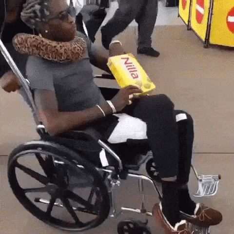 Young Thug On Wheelchair GIF
