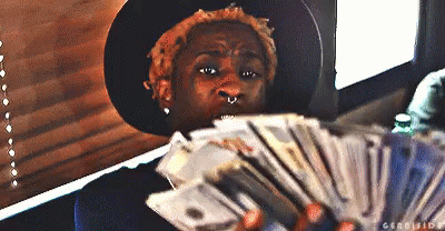 Young Thug Showing His Money GIF