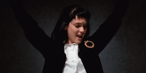Young Winona Ryder Dancing Happy GIF