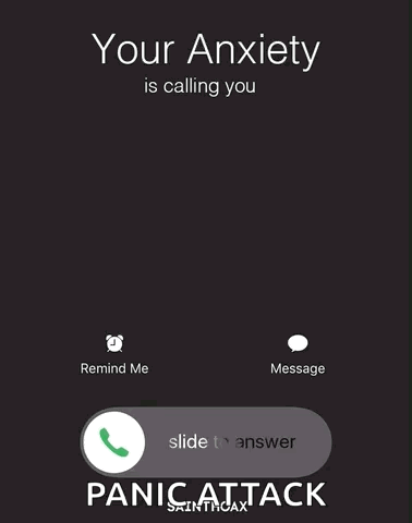 Your Anxiety Calling Phone Screen