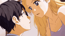 Your Lie In April Kaori Facing Kosei GIF