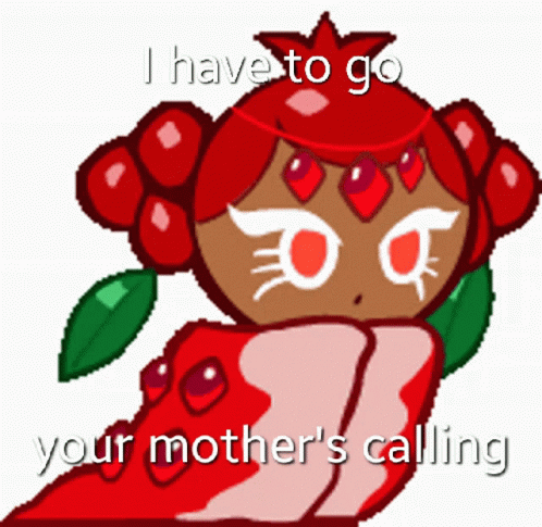 Your Mothers Calling Pomegranate Cookie GIF
