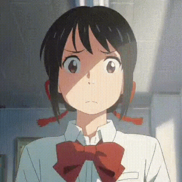Your Name Curious Mitsuha Miyamizu GIF