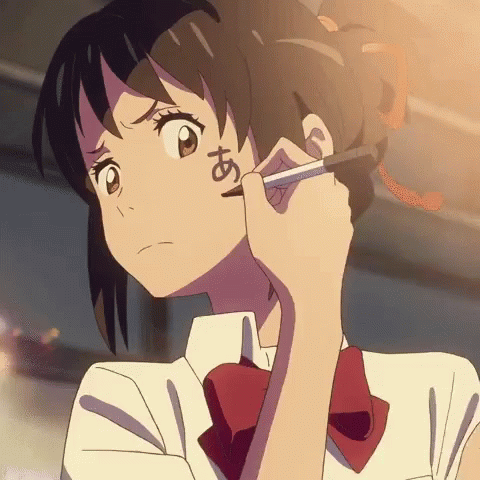 Your Name Mitsuha Face Doodle GIF