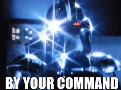 Your Wish Is My Command Cylon GIF