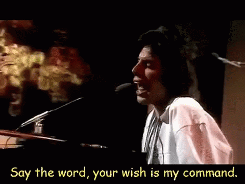 Your Wish Is My Command Freddie Mercury GIF