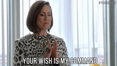 Your Wish Is My Command Miriam Shor GIF