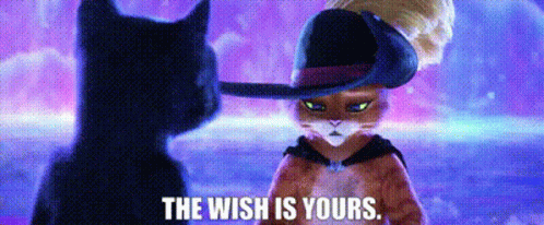 Your Wish Is My Command Puss In Boots GIF